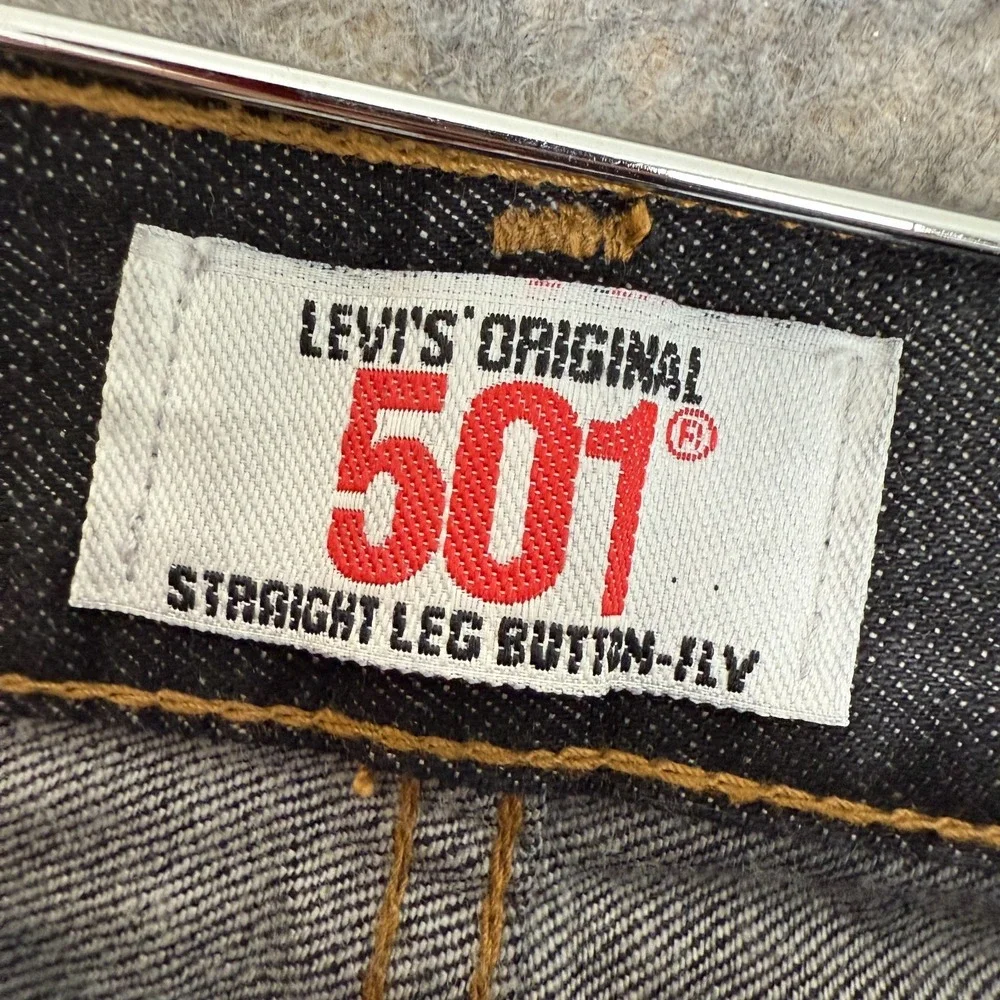 Vintage‎ Levi's 501 Jeans Mens 36x30 (fits 35x30) Dark Gray 90s Y2k Rugged Denim